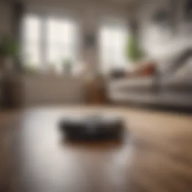 A top-rated robotic vacuum navigating through a modern living space