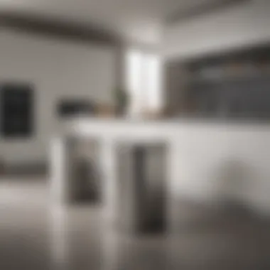 Sleek modern iDesign trash can in a stylish kitchen setting