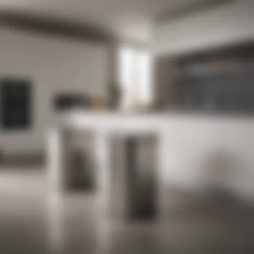 Sleek modern iDesign trash can in a stylish kitchen setting