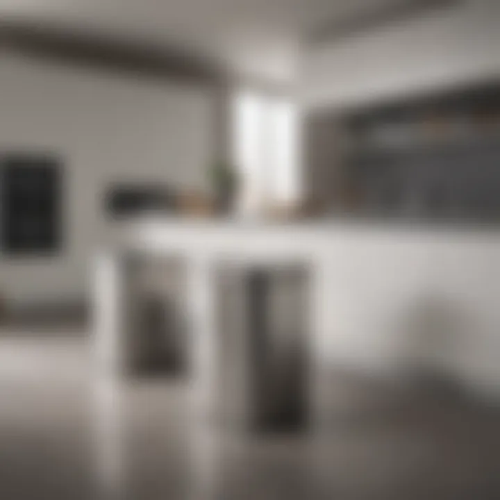 Sleek modern iDesign trash can in a stylish kitchen setting