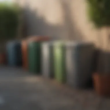 Various iDesign trash cans showcasing different materials and designs