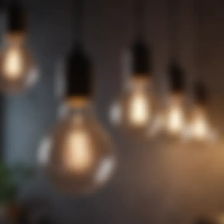 A variety of light bulbs for chandeliers