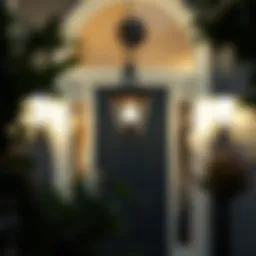 Elegant outdoor door light fixture enhancing entrance