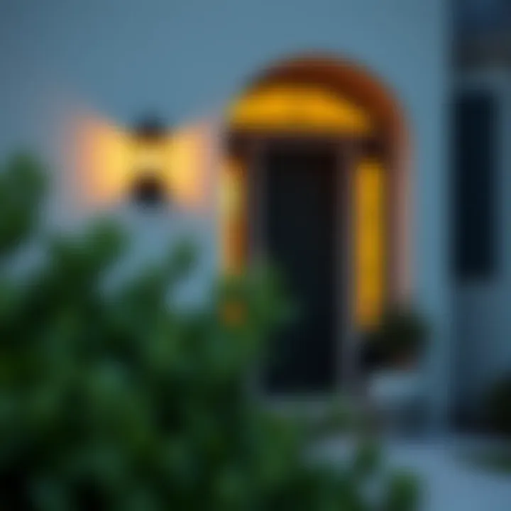 Style Meets Architecture Stylish door light fixture complementing home architecture