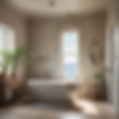 Calming coastal-inspired decor with soft colors and natural textures