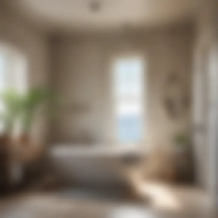 Calming coastal-inspired decor with soft colors and natural textures