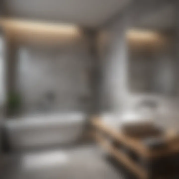 Sleek minimalist bathroom with smart technology