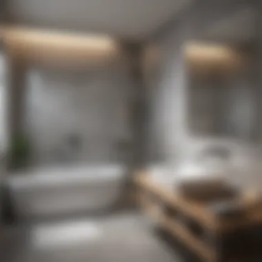 Sleek Minimalist Bathroom with Smart Features Sleek minimalist bathroom with smart technology