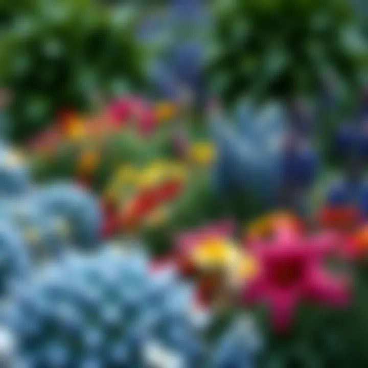 Charming mix of perennials creating a cohesive border