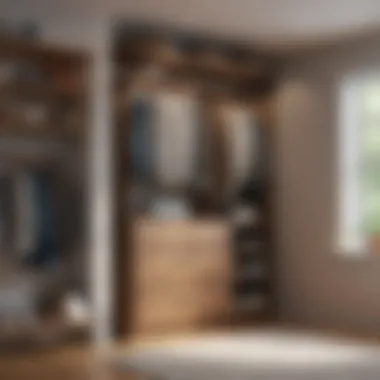 Creative storage solutions in a compact closet