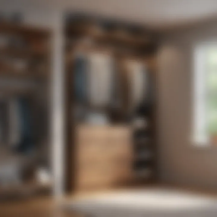 Creative storage solutions in a compact closet