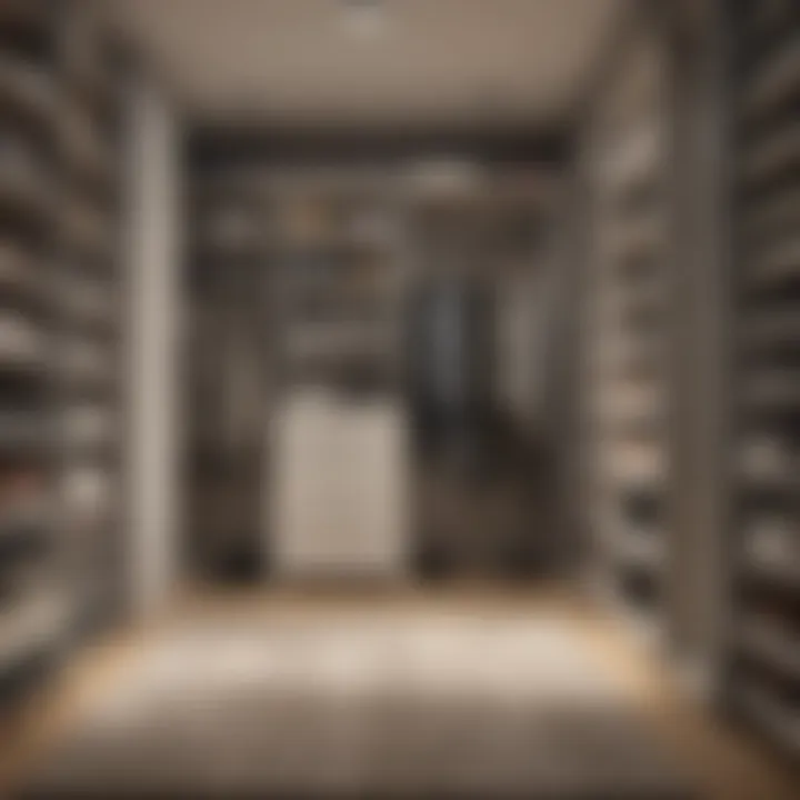 Functional design elements enhancing closet space