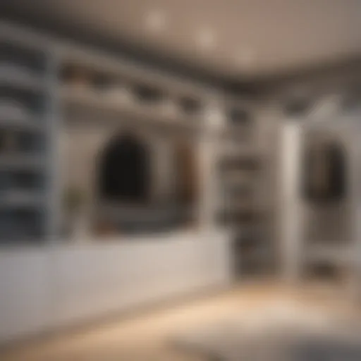Stylish closet organization with minimalistic design