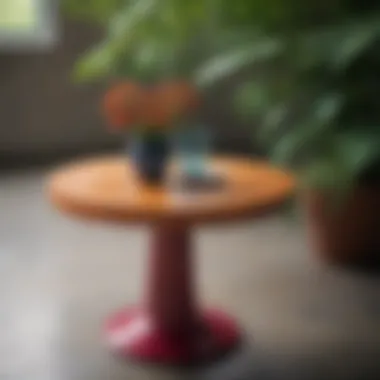 Creative use of textures and colors to enhance small table aesthetics