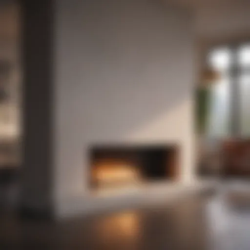 Contemporary open fireplace with sleek design