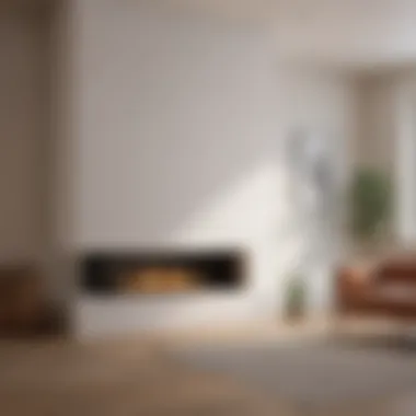 Minimalist Open Fireplace Integration Minimalist open fireplace integrated into living space