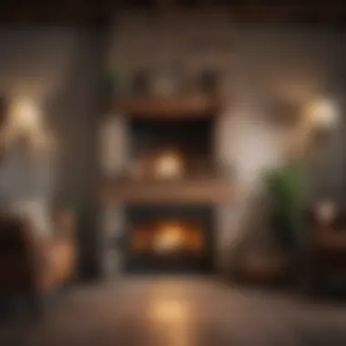Rustic Charm of an Open Fireplace Rustic open fireplace creating a warm ambiance