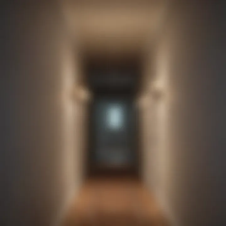 Elegant wall-mounted night light enhancing corridor ambiance