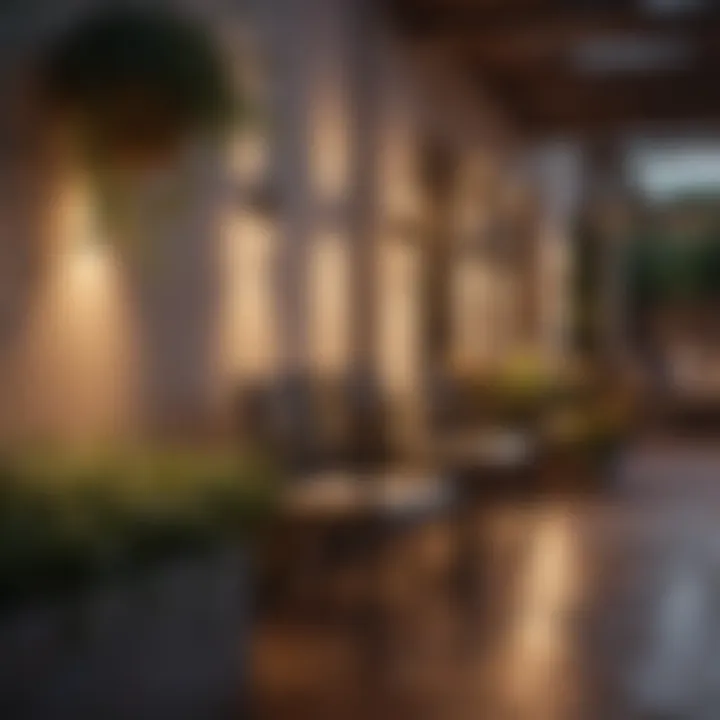 Modern patio environment showcasing ambient lighting