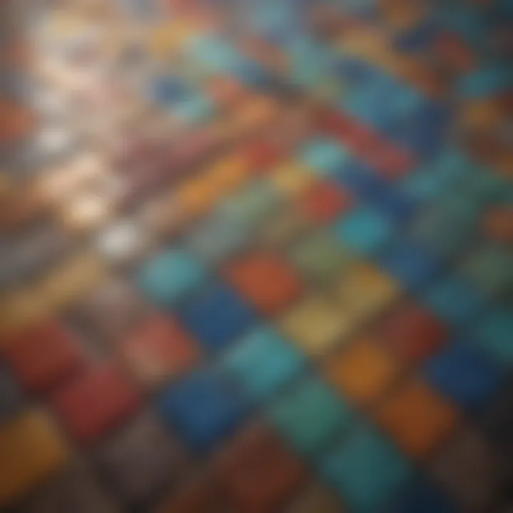 A range of color palettes for bathroom ceramic tiles