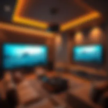 High-tech multimedia setup in a compact environment