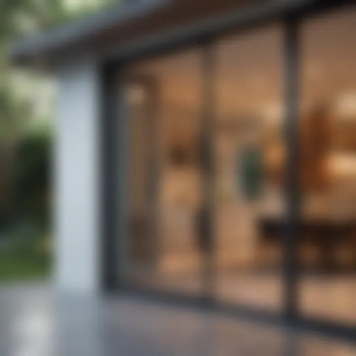 Sliding glass door connecting indoor space to outdoor patio
