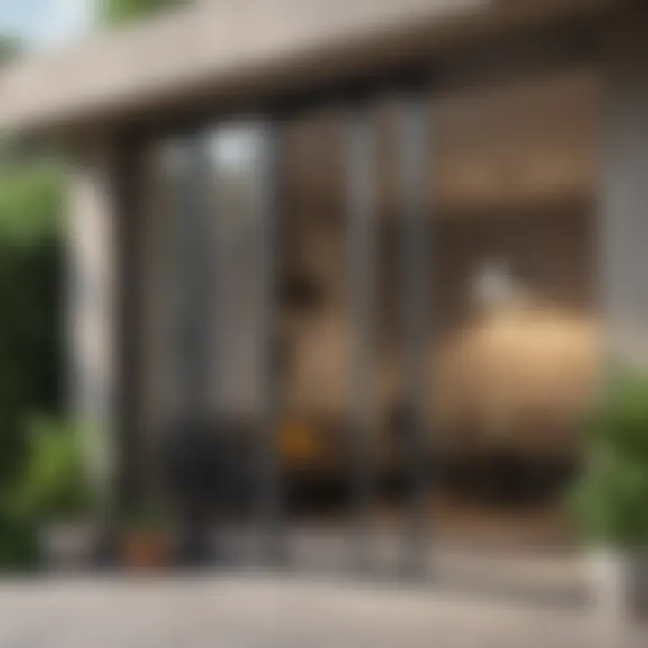 Architectural sliding glass door design with unique shape