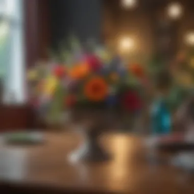 Whimsical table decor with vibrant colors