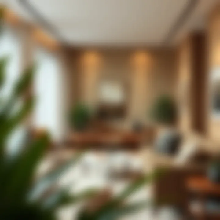 Earthy Elegance in Modern Living Spaces A serene living room featuring earth tones and natural textures