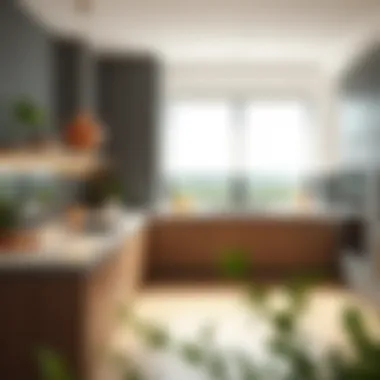 Sustainability Meets Functionality in Kitchen Design A contemporary kitchen with sustainable materials and innovative design