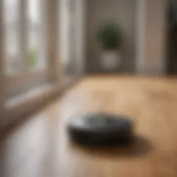 iRobot Roomba in action on a hardwood floor