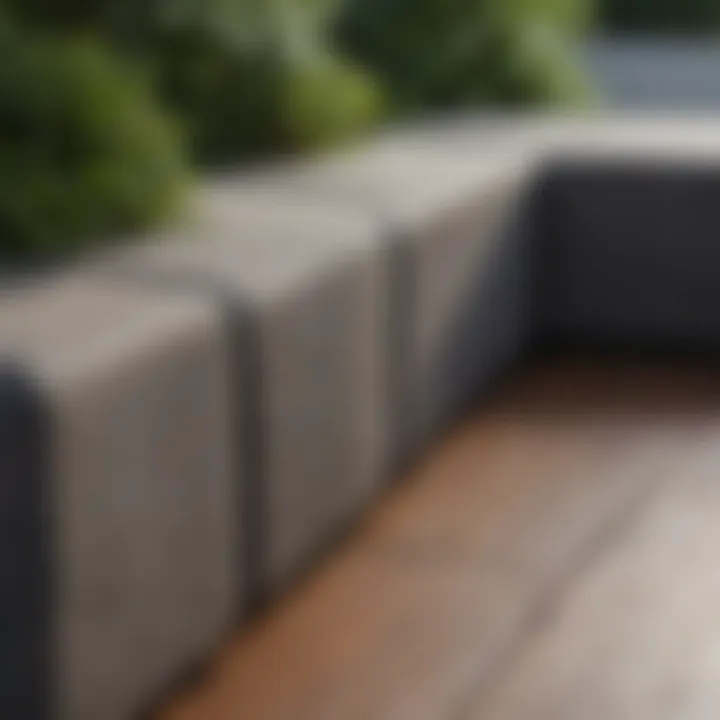 Close-up of high-quality materials used in outdoor sectional