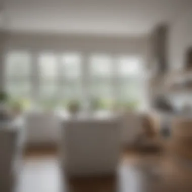 Modern kitchen showcasing sleek vinyl shutters