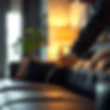 Leather degreaser application on a sofa