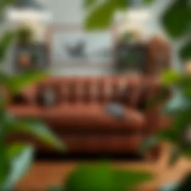 Transforming a Leather Sofa: Before and After Before and after image of a refinished leather sofa