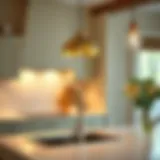 Elegant Pendant Lighting Design Elegant pendant lighting over a modern kitchen sink