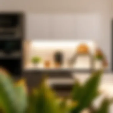 Modern LED Integration in Kitchen Modern LED lights integrated into a kitchen design