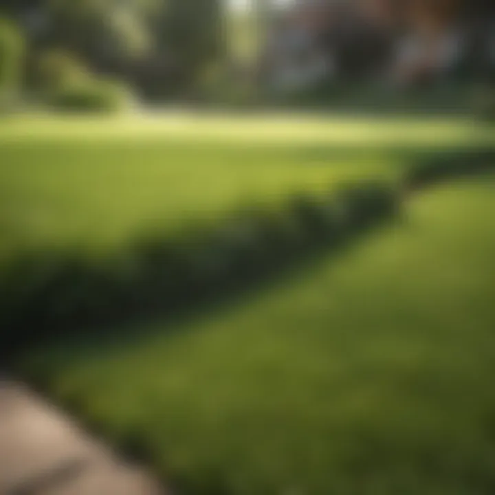 Healthy lawn after crabgrass removal