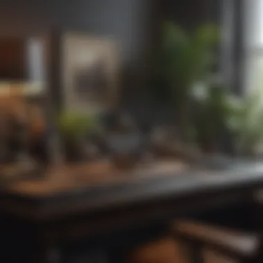 Color palette featuring deep hues and neutral tones for masculine decor