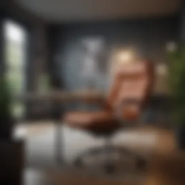 Stylish Office Environment Stylish office with a sleek leather chair and modern accessories
