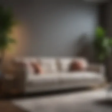 The Transformation: A Modern Makeover Completed sofa with fresh upholstery in a modern living room