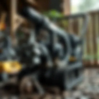 Detailed mechanics of a tree root cutter machine