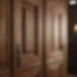 Elegant wooden cupboard doors showcasing a rich finish