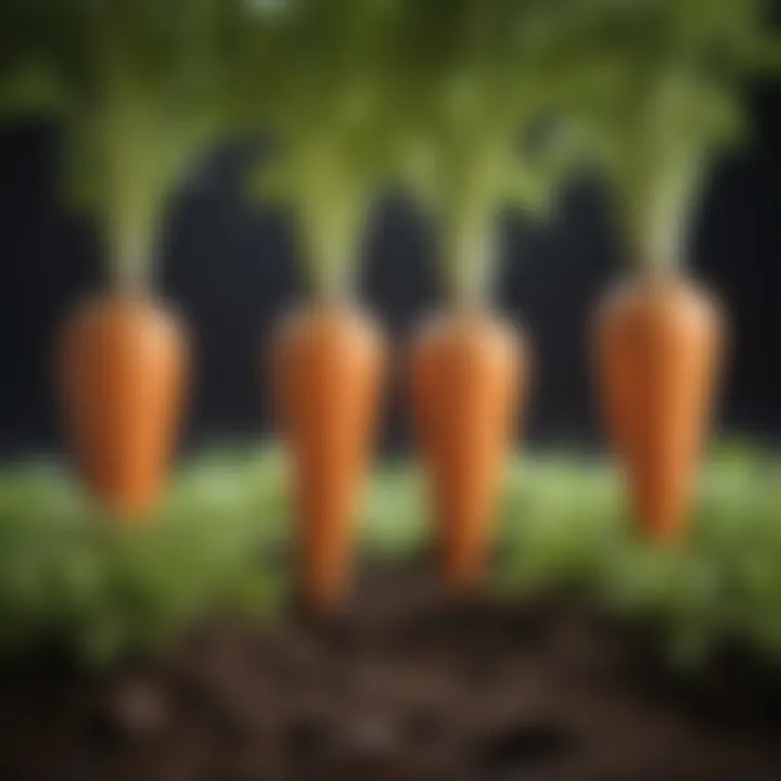 Illustration of ideal pH levels for carrot growth