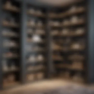Chic closet organization with elegant shelving