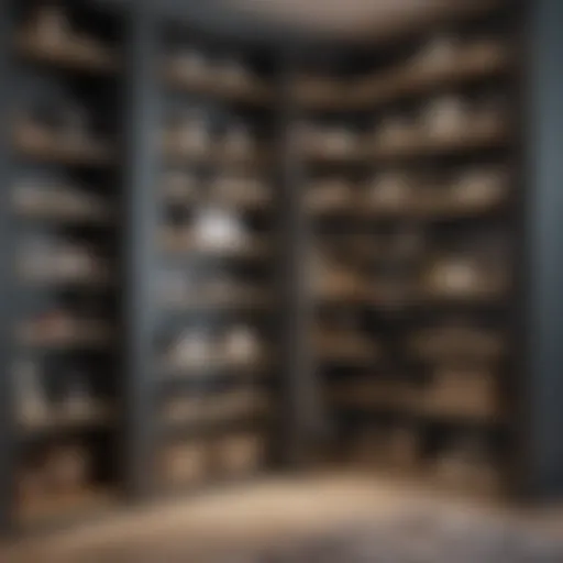 Chic closet organization with elegant shelving