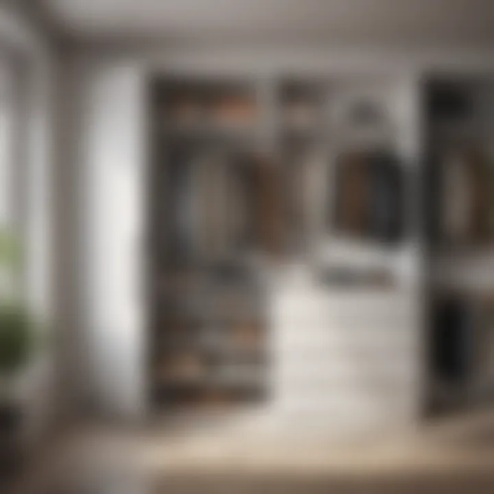 Minimalist closet design showcasing functionality