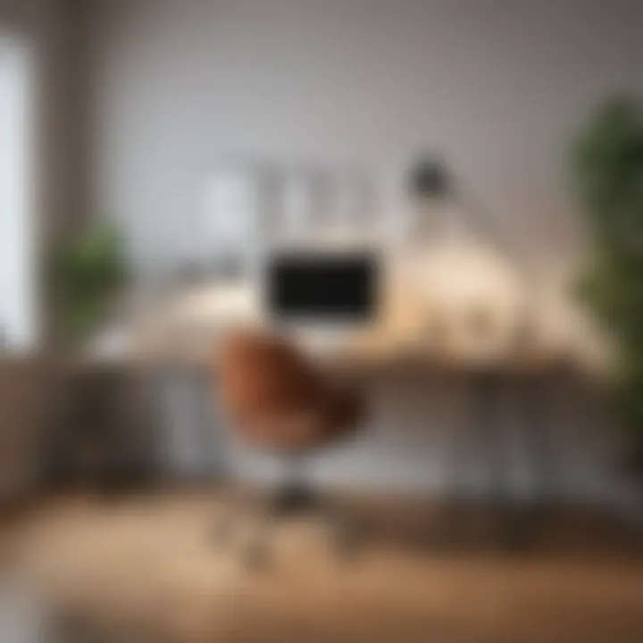 A sleek, organized office desk showcasing minimalism