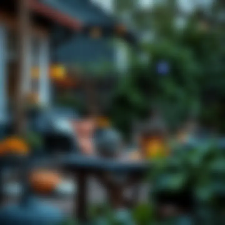 Stylish Outdoor Halloween Setup A stylish outdoor Halloween setup with unique decor ideas