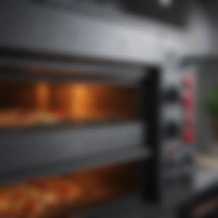 User-friendly control panel of a gas pizza oven